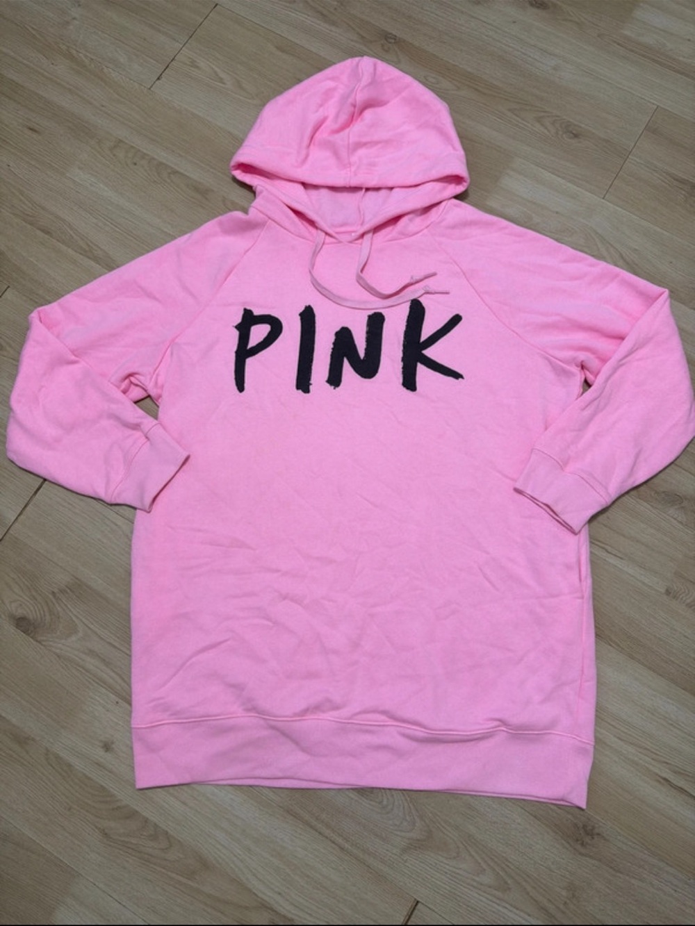 Victoria’s Secret PINK Womens L Fleece Hoodie Sweatshirt Dress SEE DESCRIPTION